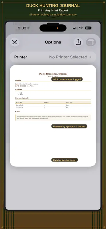 Duck Hunting Journal screenshot 7 of 9