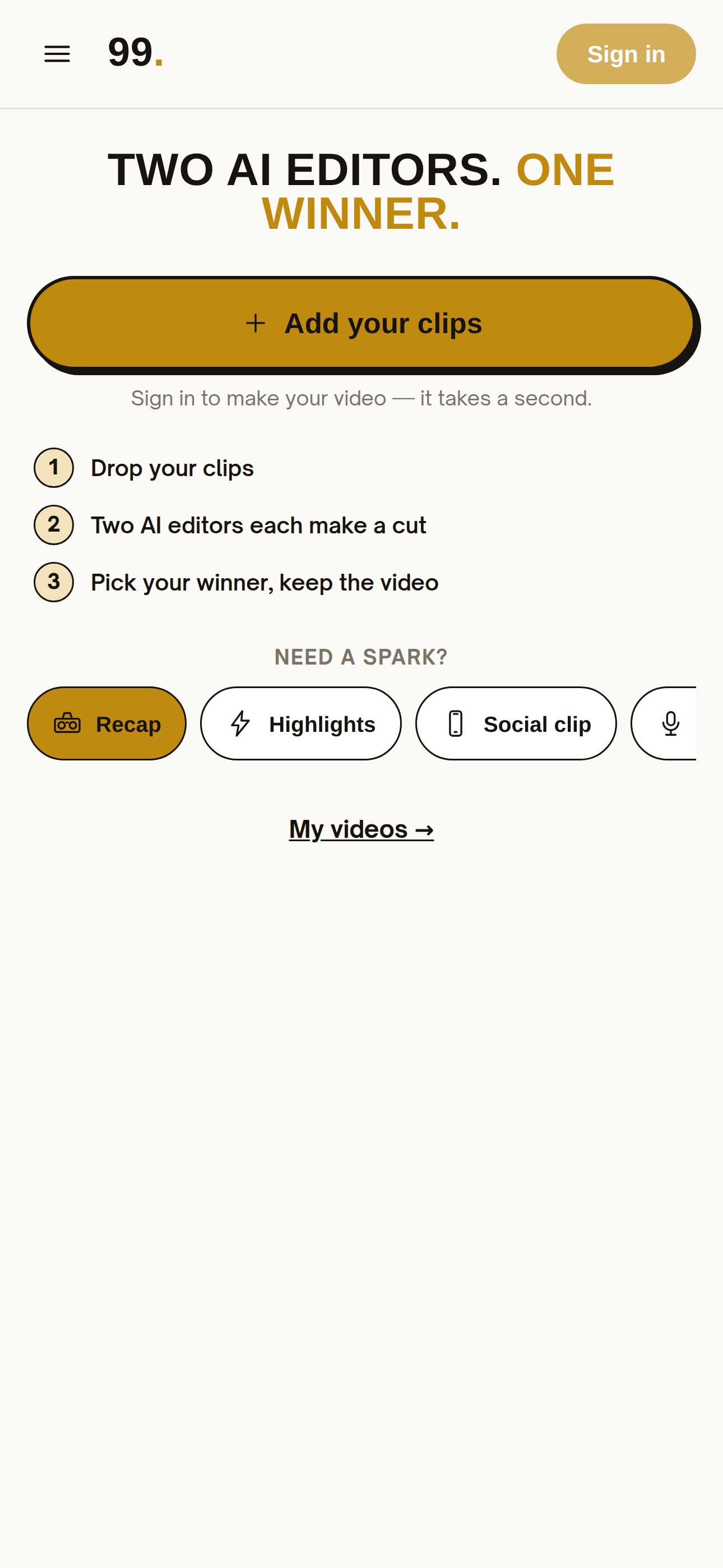 Screenshot 1 of 99 — Video Editing Battles