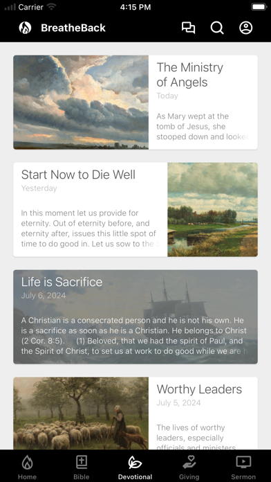Breathe Back Ministries Screenshot