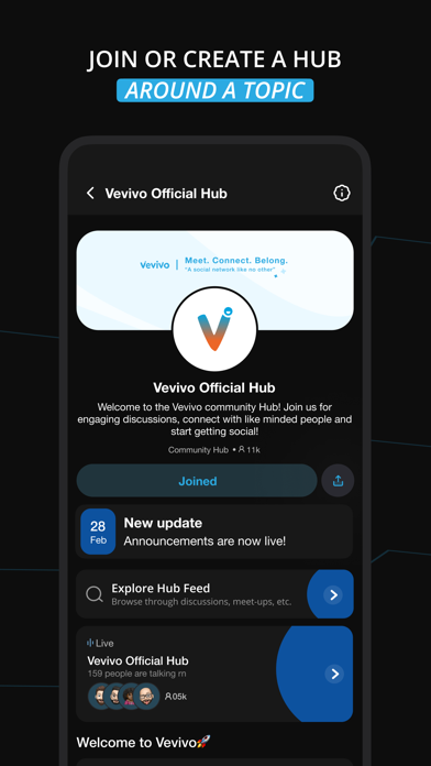 Vevivo: Meet. Connect. Belong. Screenshot
