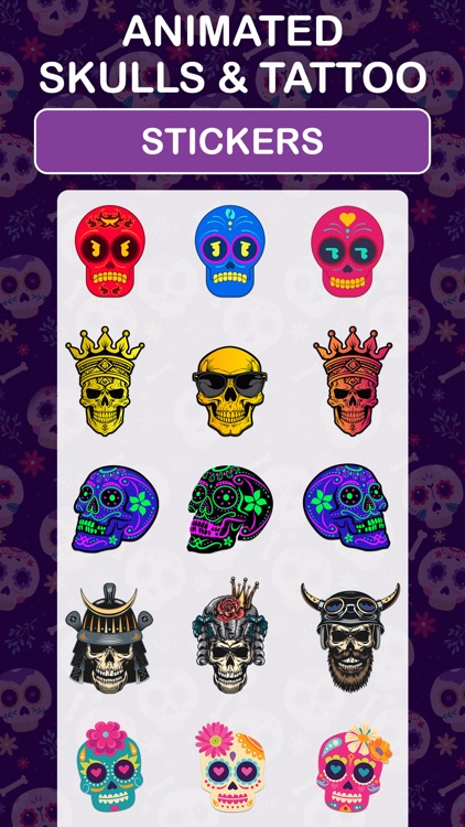 Animated Skulls&Tattoo Sticker