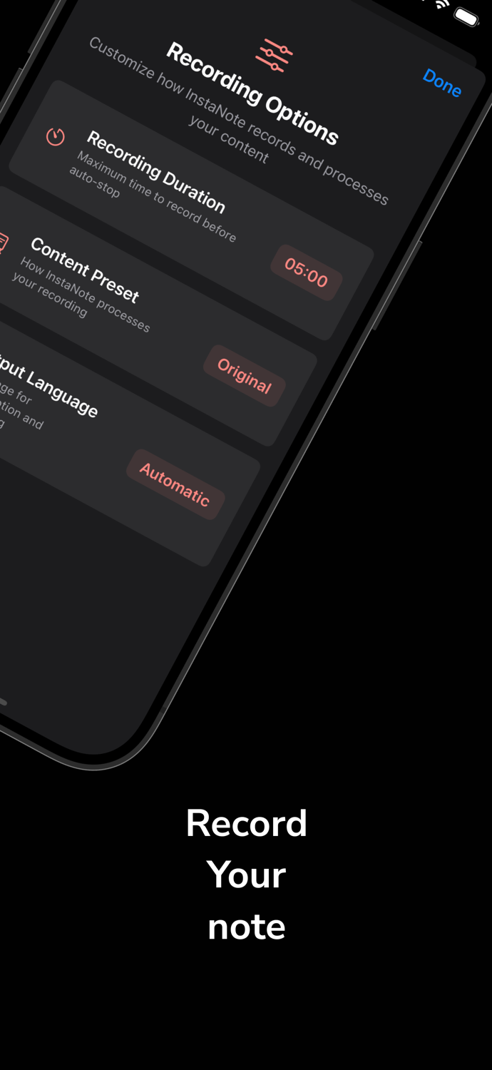 InstaNote - Speak to Note