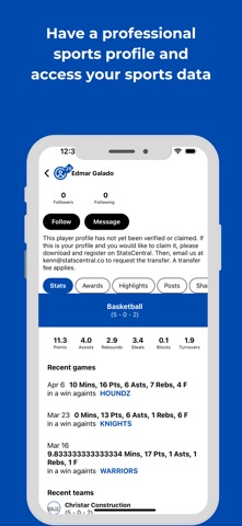 StatsCentral: Sports & Stats screenshot