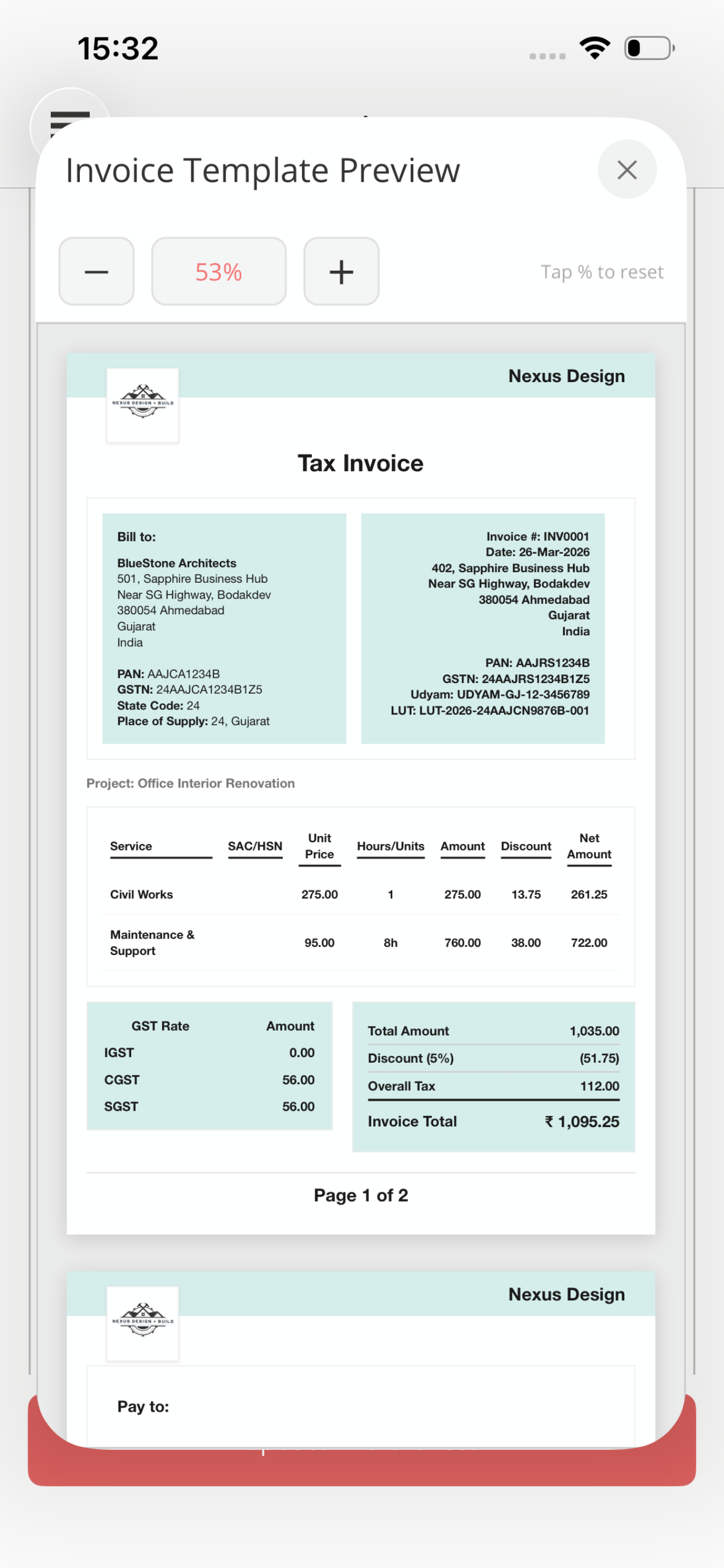 Planfury Invoicing screenshot 5
