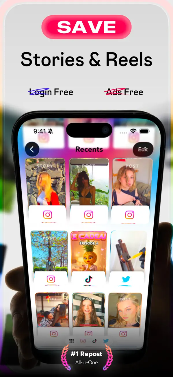 Screenshot #1 pour Sauvegarder Story: Repost IG