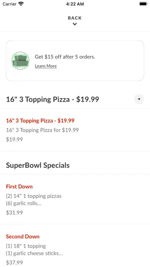 Amore Pizza Davie To Go screenshot 3