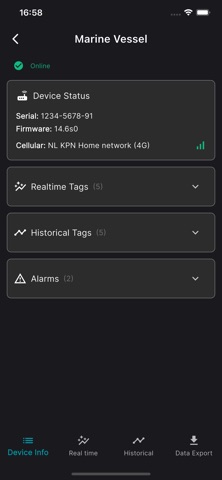 DataFleet - Ewon monitoring screenshot
