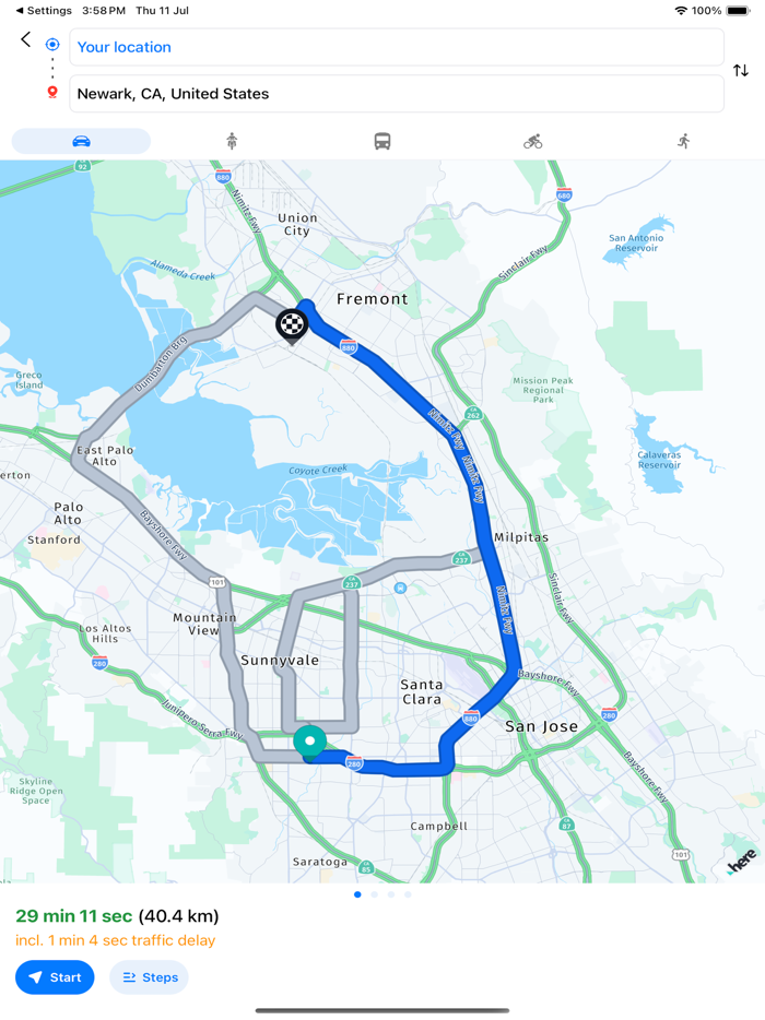 GPS Navigation Map Direction