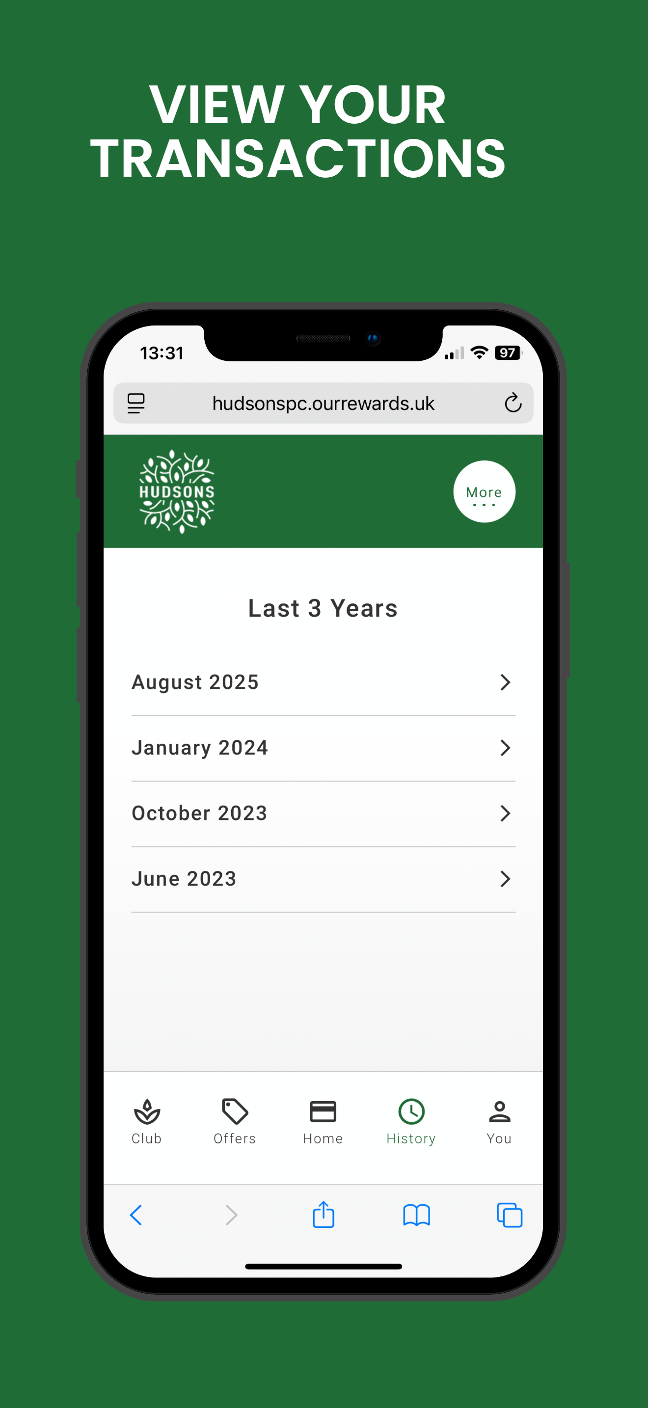 Hudsons Rewards screenshot 2
