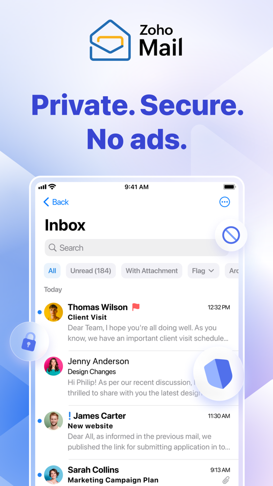 #1. Zoho Mail - Email and Calendar (iOS) Podle: Zoho Corporation
