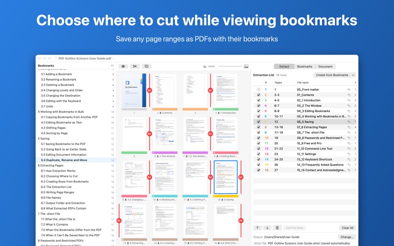 PDF Outline Scissors screenshot 1