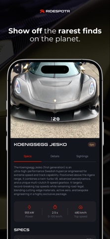 RIDESPOTR iPhone screenshot