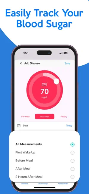 Blood Sugar & Diabetes Tracker iPhone screenshot 3