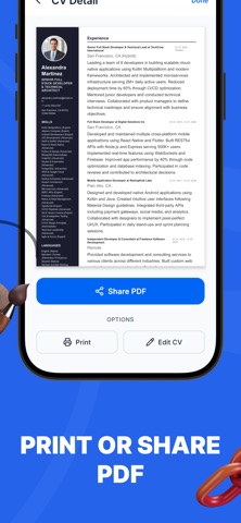 ClearFolio: CV Builder PDF iPhone screenshot