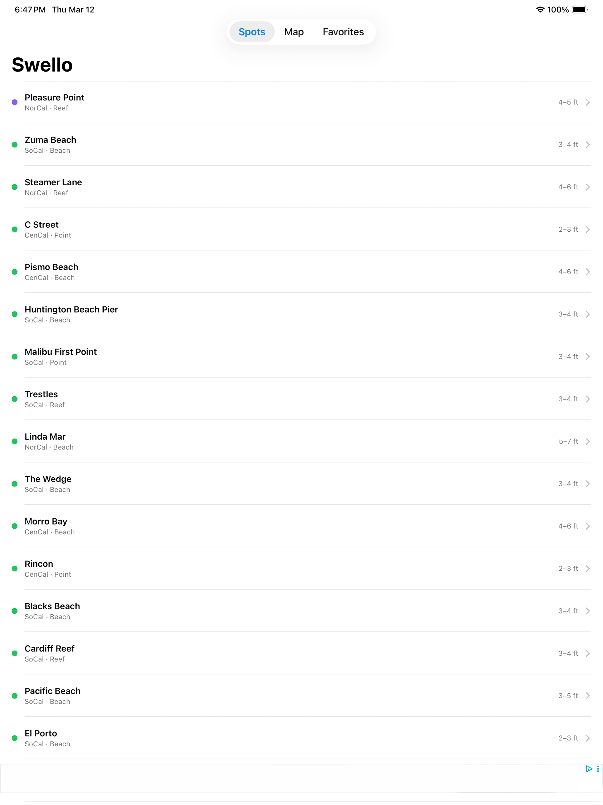 Swello Surf Report screenshot 5