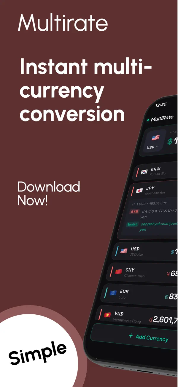 Screenshot #1 pour Multirate: Currency Converter