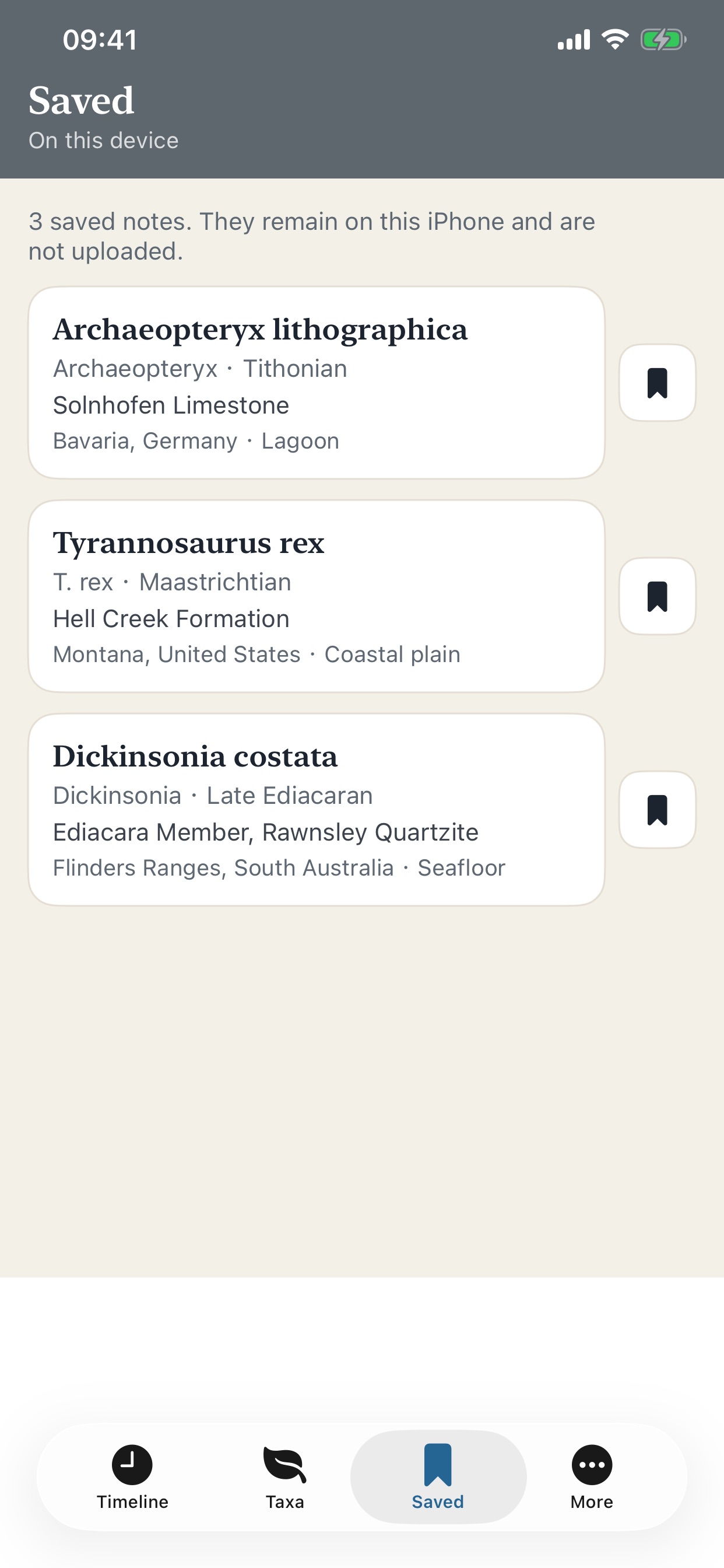 Screenshot 2 of FossilTimeline