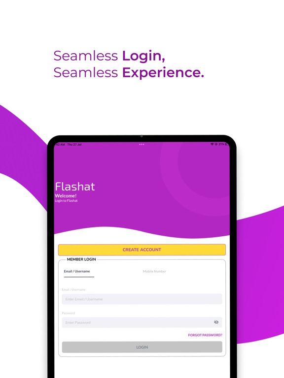 Flashat iPad screenshot 1 - Social Networking app