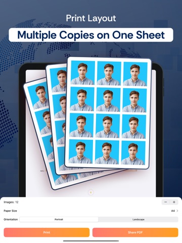 Passport Size Photo - ID Maker iPad screenshot
