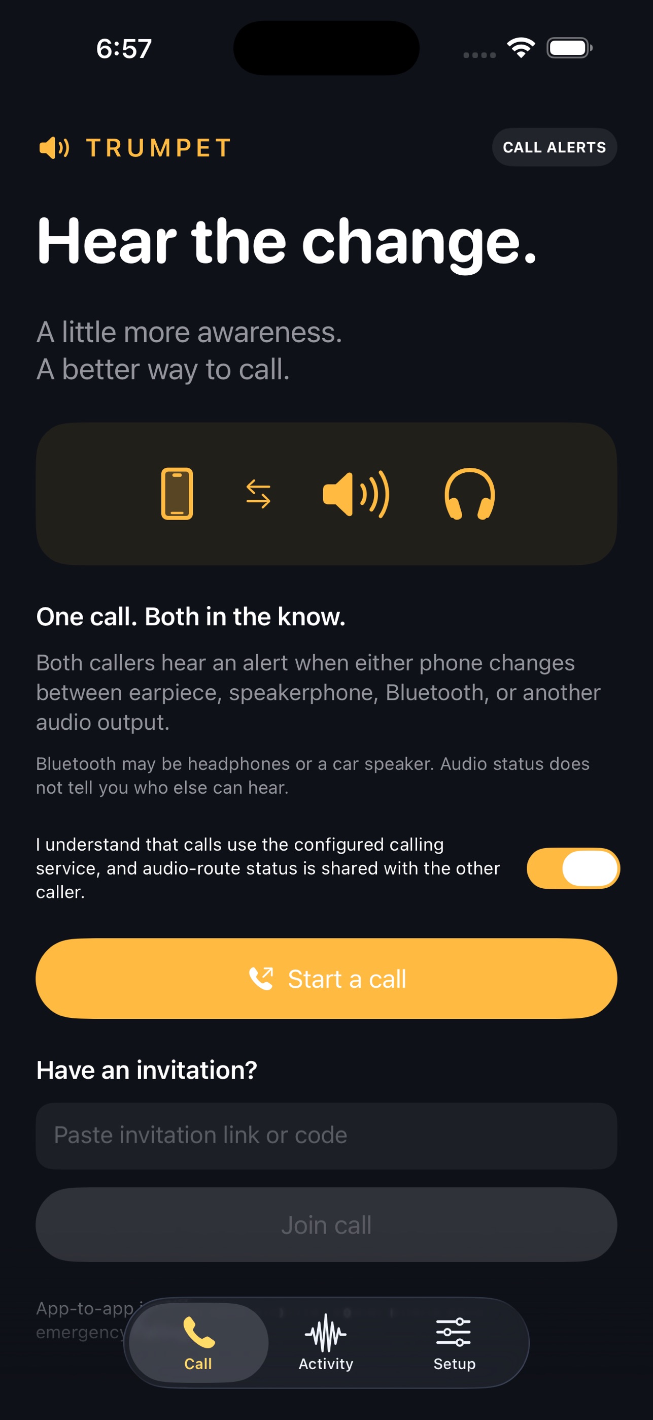 Screenshot 1 of Trumpet: Call Alerts