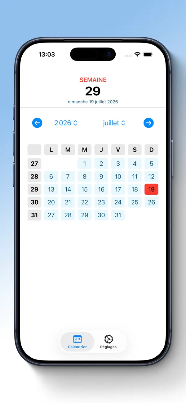 Screenshot #3 pour Week – Numéro de semaine