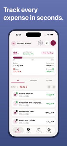 Smart Budget Expense Tracker screenshot
