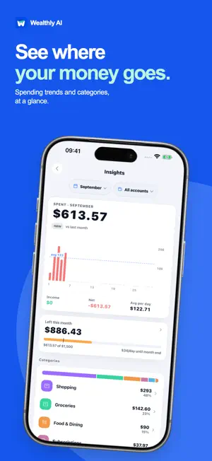 Wealthly AI: Budget Tracker screenshot 3