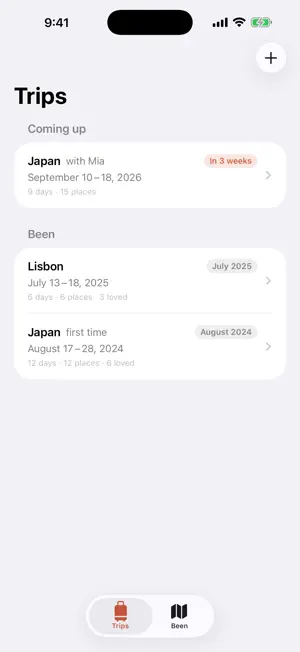 Postcard: Travel Planner screenshot 1