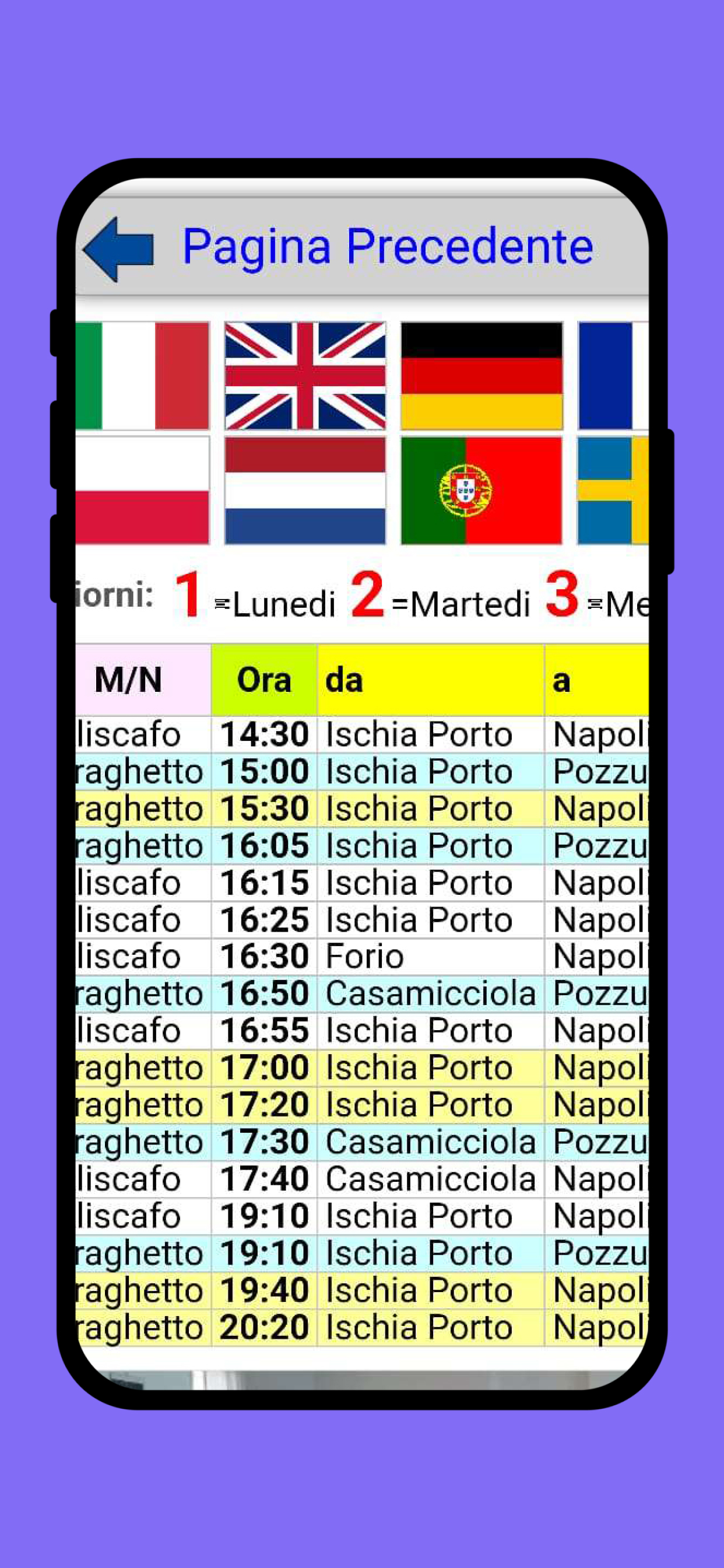 Orario Navi Aliscafi