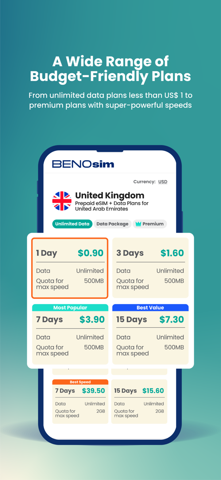 BENOsim – eSIM for Travelers screenshot 5
