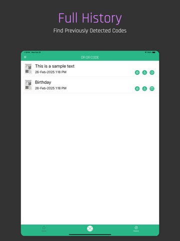 Dr QR Code iPad screenshot