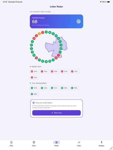 Letrosco: Alphabet Word Quiz iPad screenshot