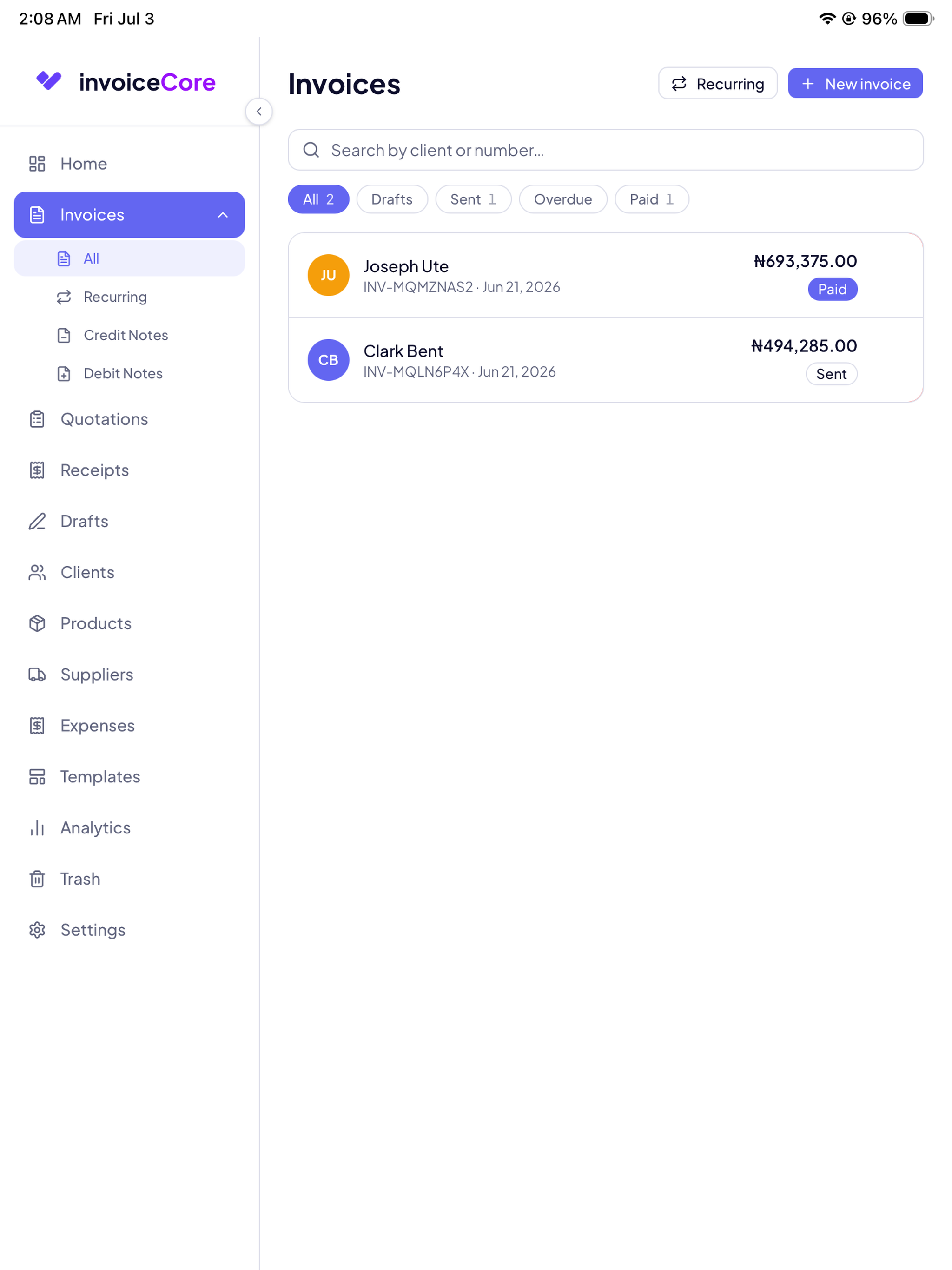 InvoiceCore screenshot 10
