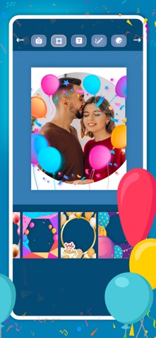 Create birthday greeting cards iPhone screenshot