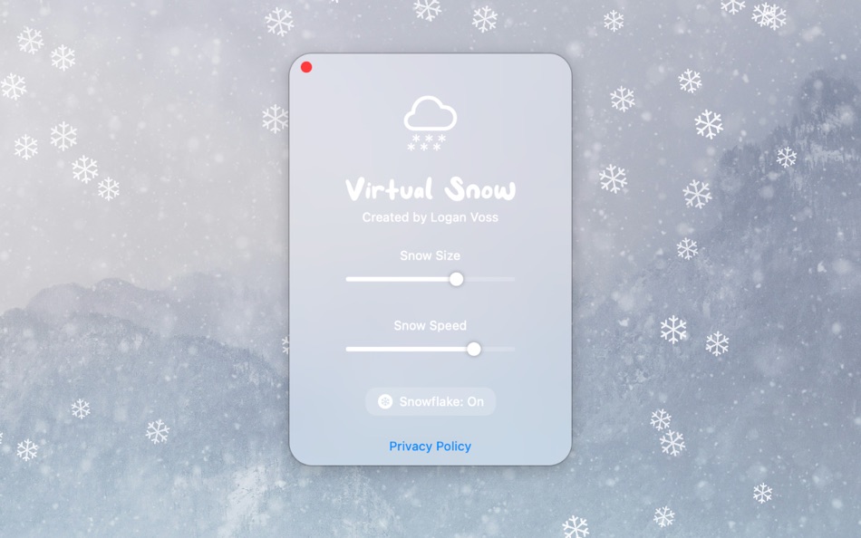 #1. Virtual Snow (macOS) 由: Logan Voss