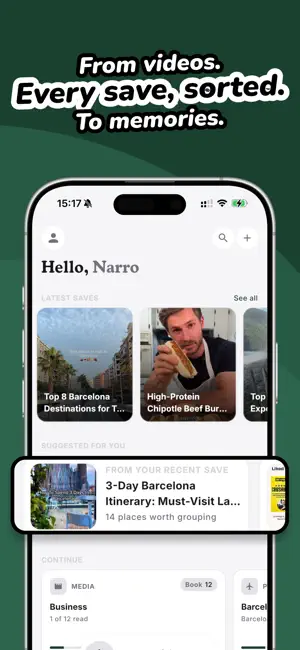 Narro - Travel, Food & Fitness screenshot 2