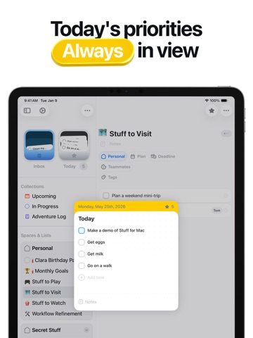 Stuff | ToDos and Lists iPad screenshot