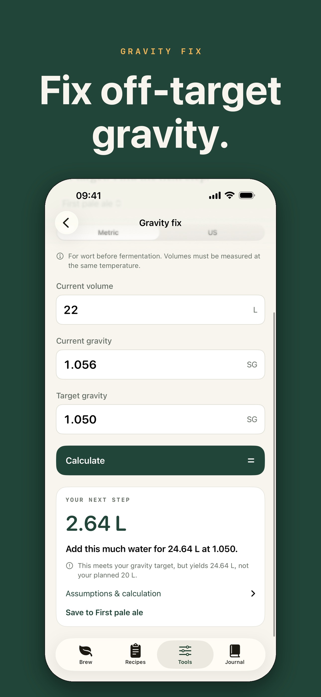 Screenshot 1 of Homebrew Calculator: Brew Day