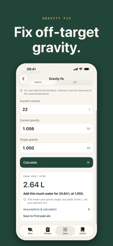 Homebrew Calculator: Brew Day App Store screenshot 1