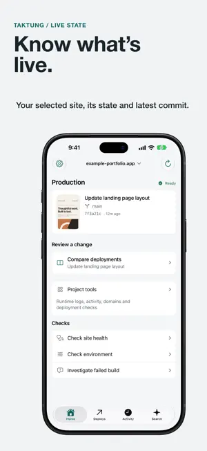 Taktung: Deployment Status screenshot 1