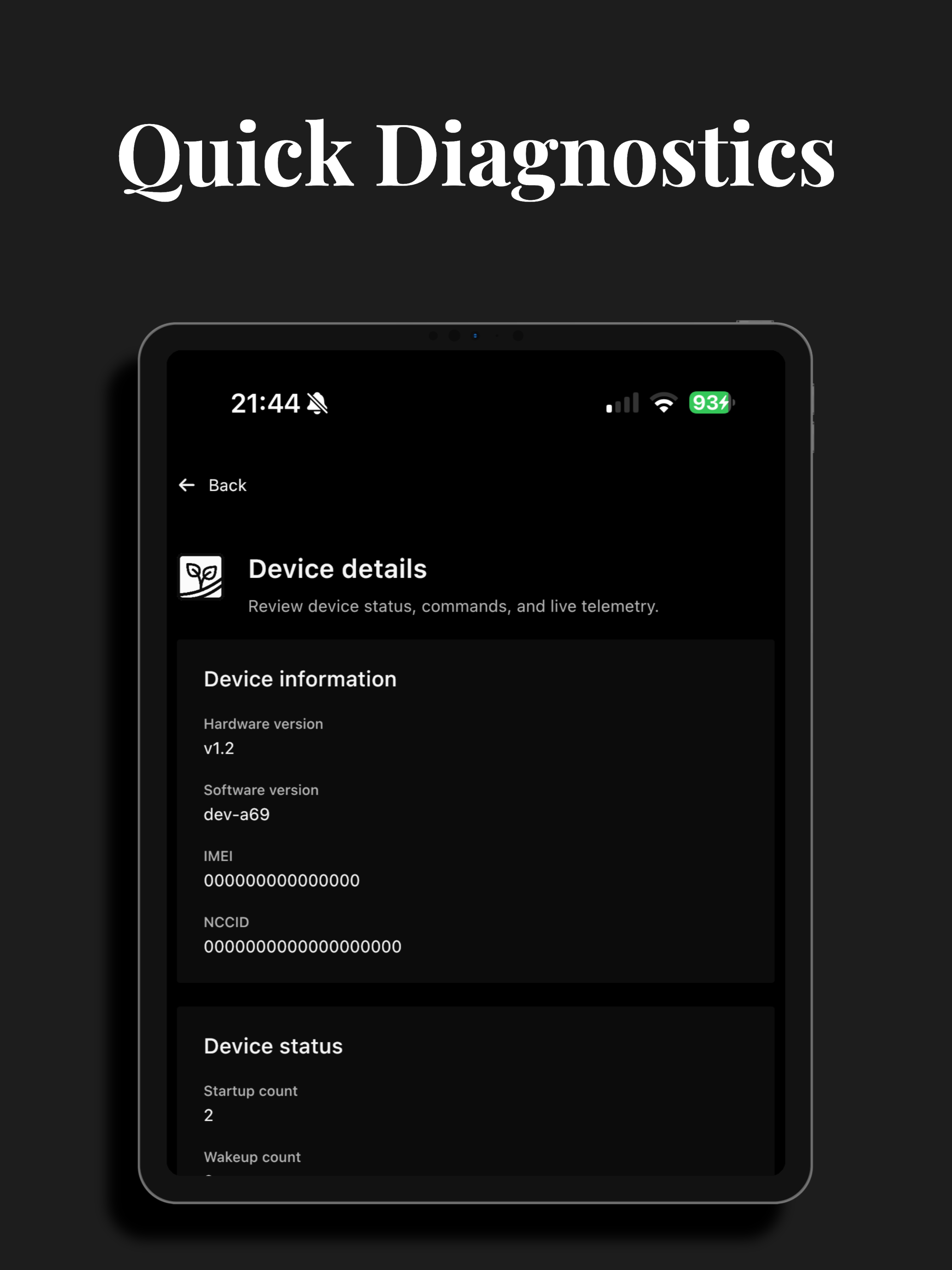 Sensorius Service App