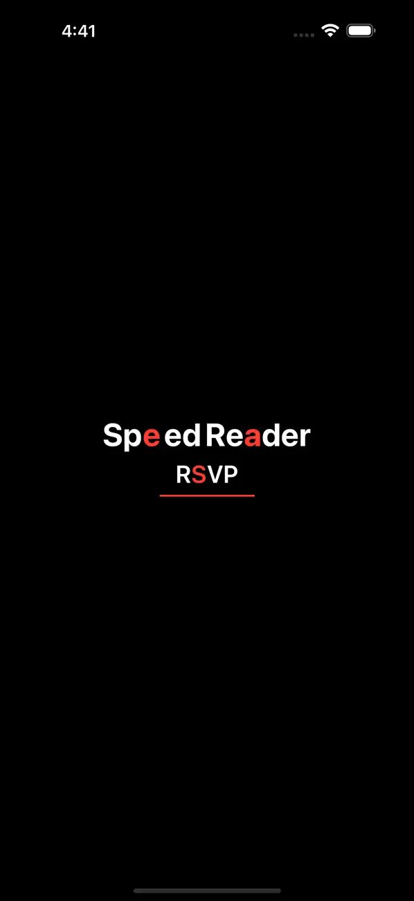Screenshot #1 pour Speed Reader - RSVP Reading