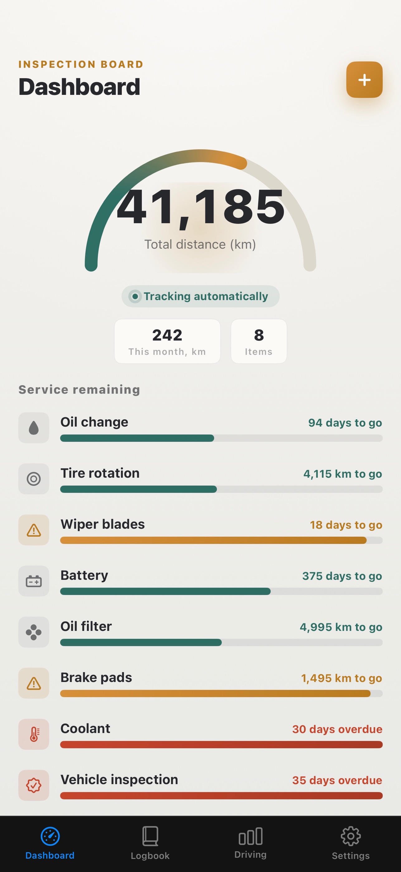 Screenshot 1 of SeibiNote: Car Maintenance