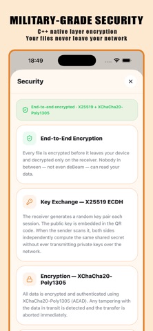 deBeam - Secure File Transfer Screenshot 6 of 8