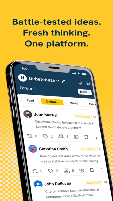 DebateBase iPhone screenshot 3 - Social Networking app