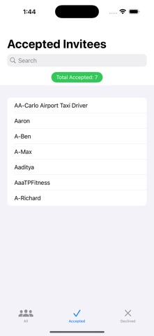 Wedding Call Tracker screenshot