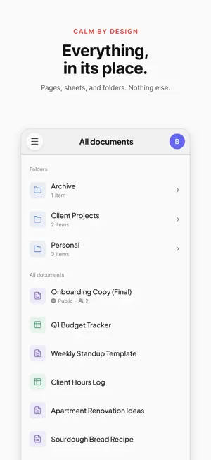 cDox: No-AI Docs and Sheets screenshot 2