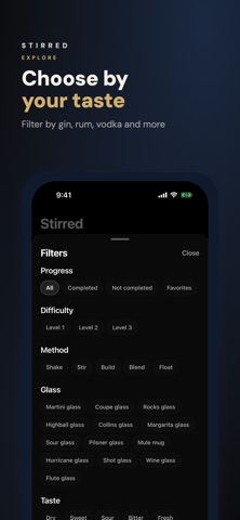 Stirred - Cocktail Guide iPhone screenshot