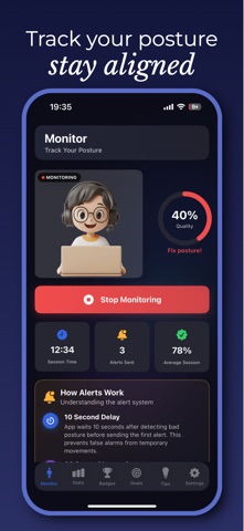AlignME: Posture Monitor screenshot