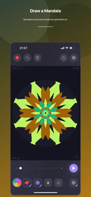 KaleidoPen - Spin Symmetry Art screenshot 1